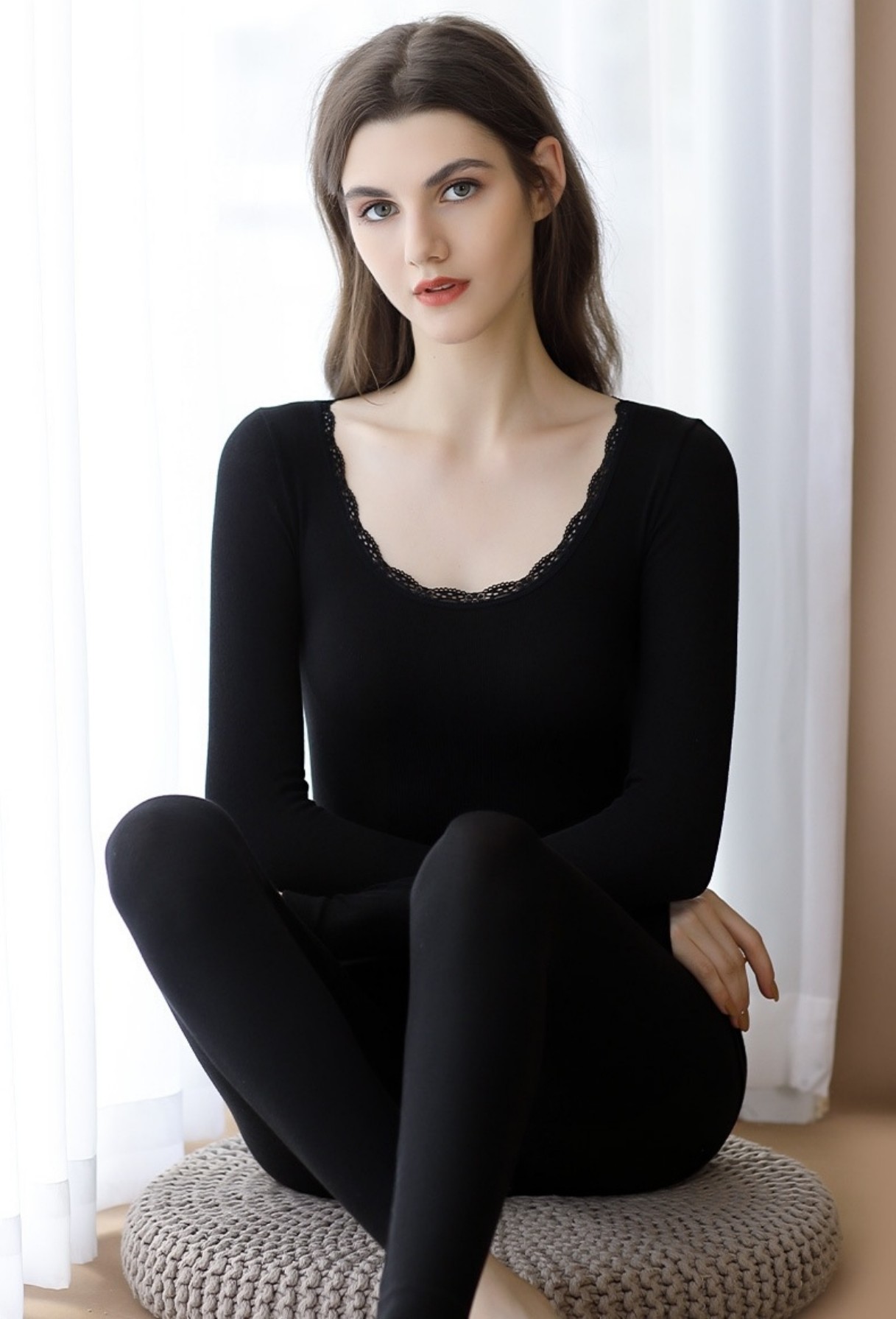 Womens Thermal Underwear Set Seamless Warm Long Johns Two Piece